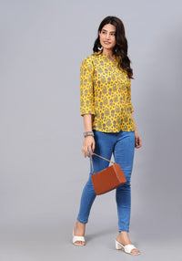 Thumbnail for Women Elegant Printed Cotton Top - Rasiya