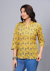 Thumbnail for Women Elegant Printed Cotton Top - Rasiya