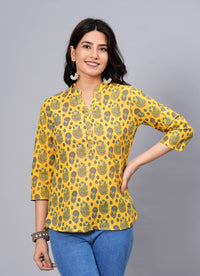 Thumbnail for Women Elegant Printed Cotton Top - Rasiya