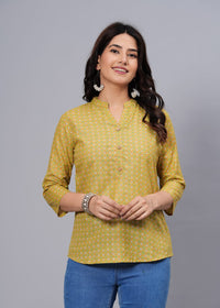 Thumbnail for Women Elegant Printed Cotton Top - Rasiya