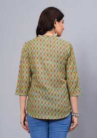 Thumbnail for Women Elegant Printed Cotton Top - Rasiya