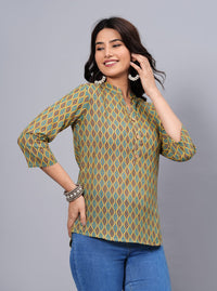 Thumbnail for Women Elegant Printed Cotton Top - Rasiya