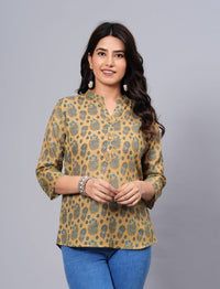 Thumbnail for Women Elegant Printed Cotton Top - Rasiya