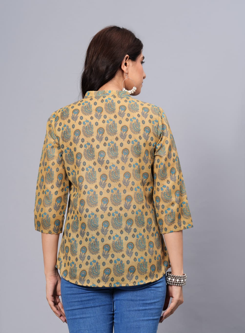 Women Elegant Printed Cotton Top - Rasiya