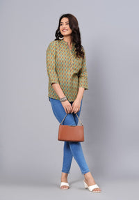 Thumbnail for Women Elegant Printed Cotton Top - Rasiya
