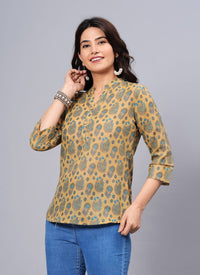 Thumbnail for Women Elegant Printed Cotton Top - Rasiya
