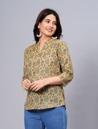 Thumbnail for Women Elegant Printed Cotton Top - Rasiya