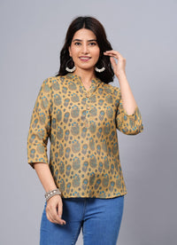 Thumbnail for Women Elegant Printed Cotton Top - Rasiya