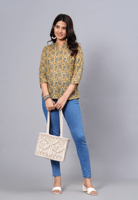 Thumbnail for Women Elegant Printed Cotton Top - Rasiya