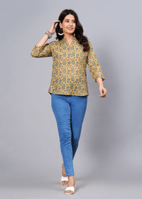 Thumbnail for Women Elegant Printed Cotton Top - Rasiya