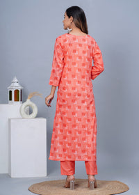 Thumbnail for Women Stylish Cotton Kurta with Pant and Dupatta Set - Rasiya