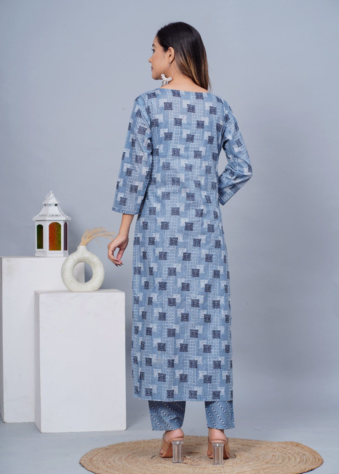 Women Stylish Cotton Kurta with Pant and Dupatta Set - Rasiya