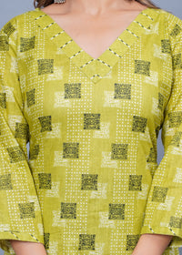 Thumbnail for Women Stylish Cotton Kurta with Pant and Dupatta Set - Rasiya