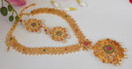 Thumbnail for Pink & Green Bridal Necklace Set - Distacart