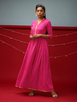 Thumbnail for trueBrowns Pink Gold Lace Dress - Distacart