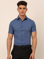 Thumbnail for Jainish Men's Mens Brought Checked Formal shirts - Blue - Distacart