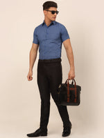 Thumbnail for Jainish Men's Mens Brought Checked Formal shirts - Blue - Distacart