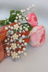 Thumbnail for White Bridal Hair Brooch - Distacart