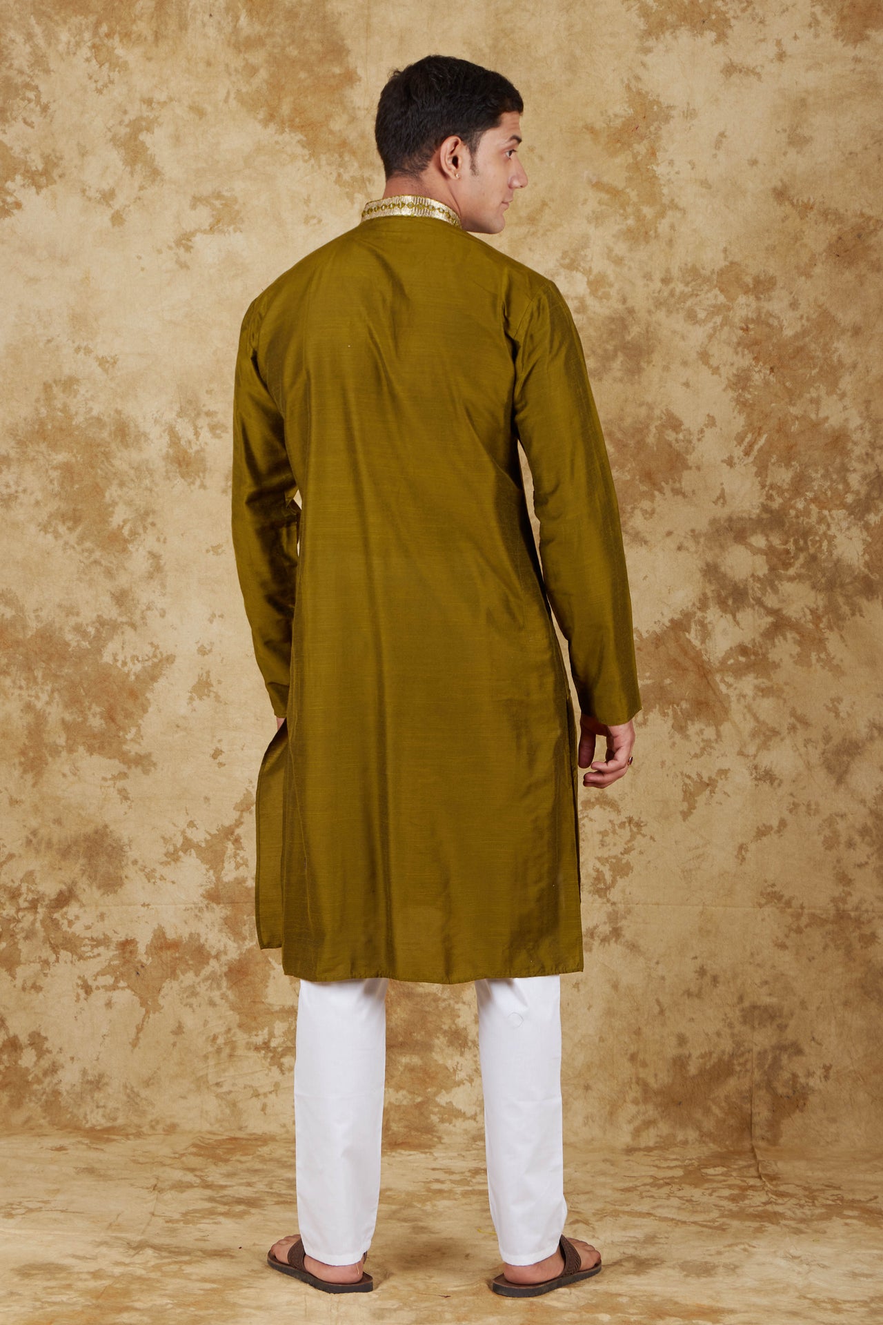 Bluesaanchi Men's Mirror Magic Field Drab Kurta Set