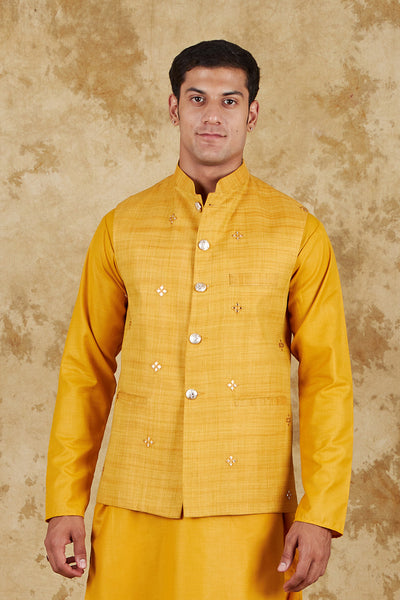 Bluesaanchi Men's Yellow Waistcoat