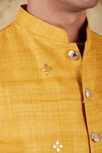Thumbnail for Bluesaanchi Men's Yellow Waistcoat Kurta Pajama Set