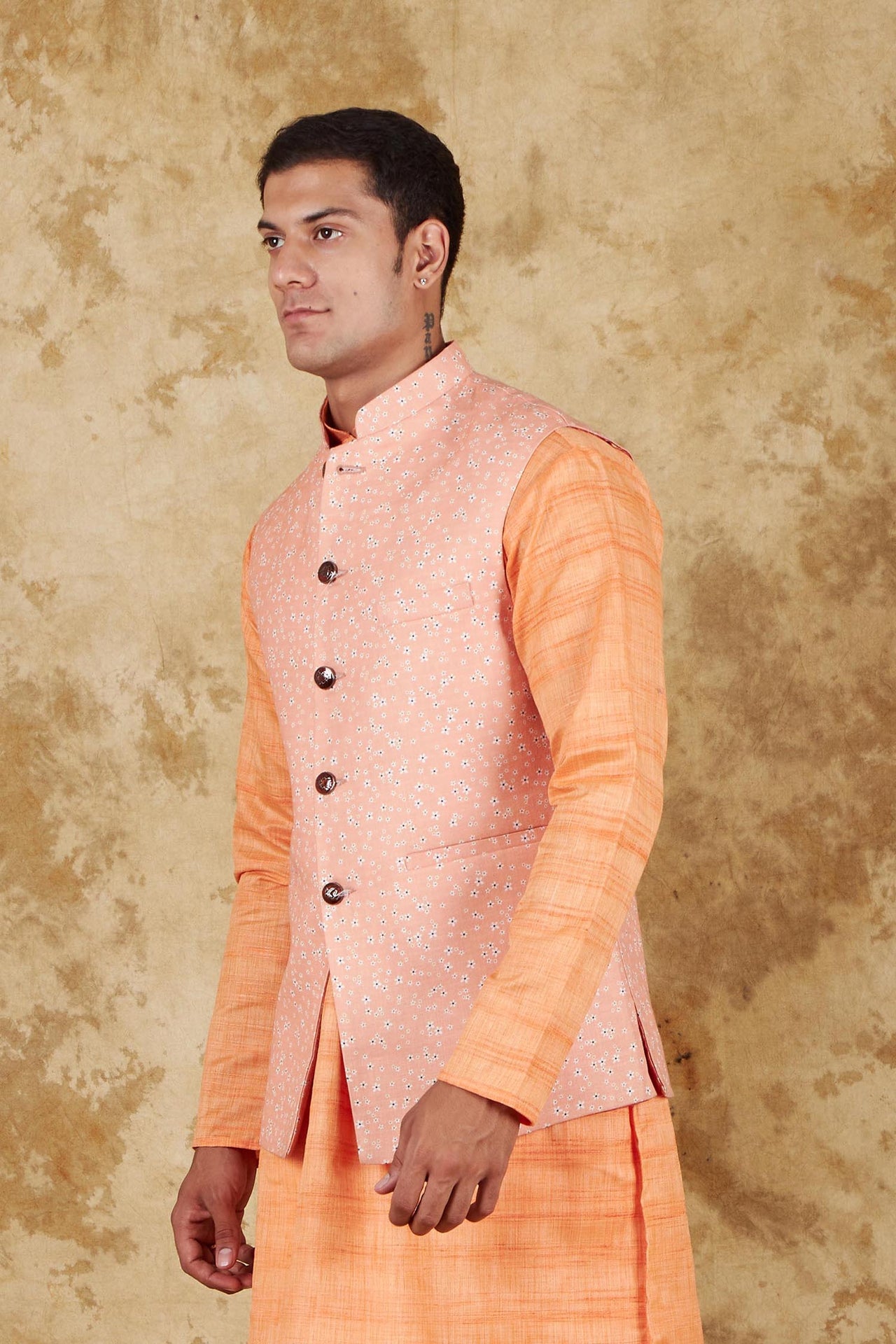 Bluesaanchi Men's Atomic Tangerine Waistcoat