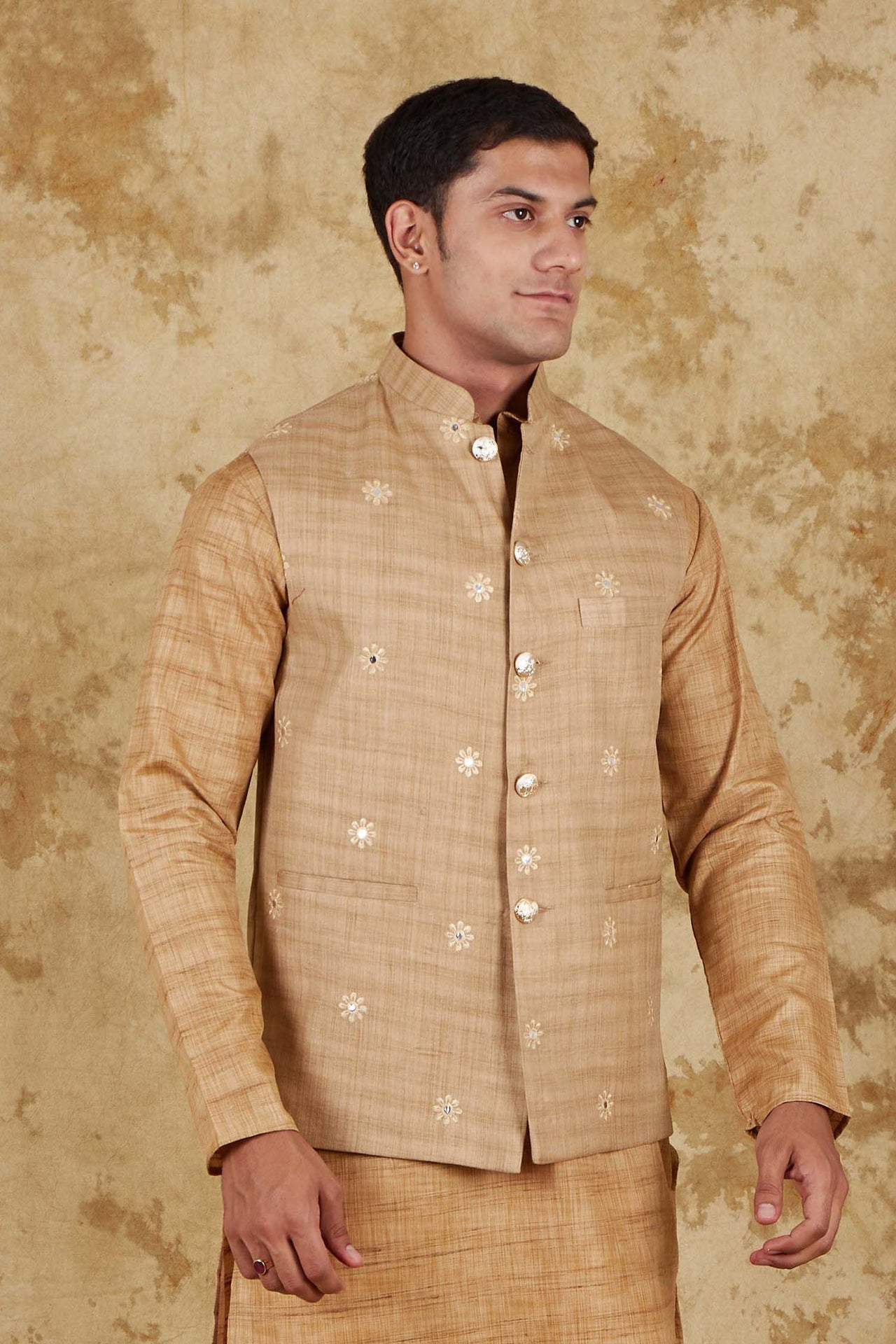 Bluesaanchi Men's Khaki Waistcoat