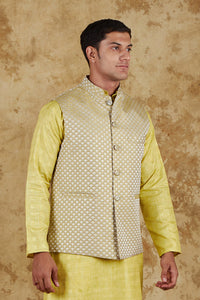 Thumbnail for Bluesaanchi Men's Jacquard Citron Waistcoat