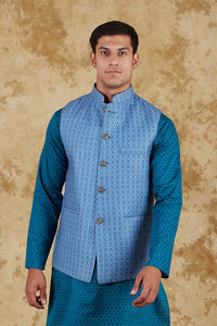 Thumbnail for Bluesaanchi Men's Blue Waistcoat