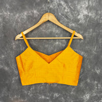 Thumbnail for Majestic Yellow Yellow Coloured Silk Ready to Wear Blouse - kapda Tailor - Distacart