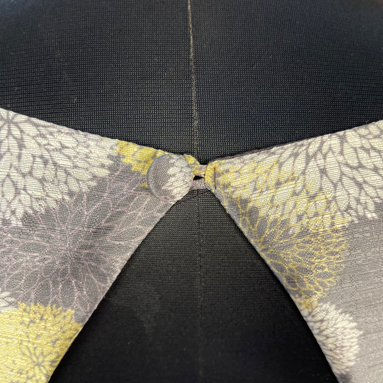 Multi Print Facade Ash Grey Coloured Silk Ready to Wear Blouse - kapda Tailor - Distacart