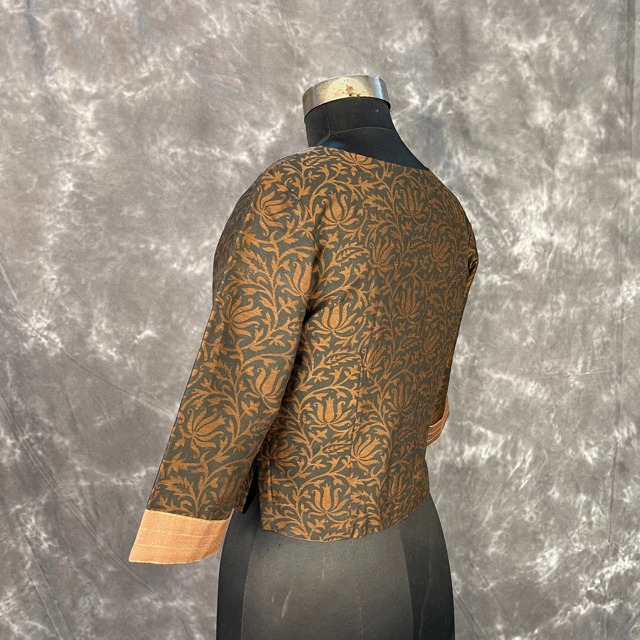 Wood Wish Brown Coloured Cotton Silk Ready to Wear Blouse - kapda Tailor - Distacart