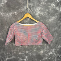 Thumbnail for Asymmetric Symmetry Multi Color Coloured Cotton Ready to Wear Blouse - kapda Tailor - Distacart