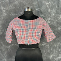 Thumbnail for Asymmetric Symmetry Multi Color Coloured Cotton Ready to Wear Blouse - kapda Tailor - Distacart