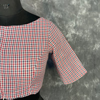 Thumbnail for Asymmetric Symmetry Multi Color Coloured Cotton Ready to Wear Blouse - kapda Tailor - Distacart