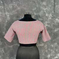 Thumbnail for Asymmetric Symmetry Multi Color Coloured Cotton Ready to Wear Blouse - kapda Tailor - Distacart