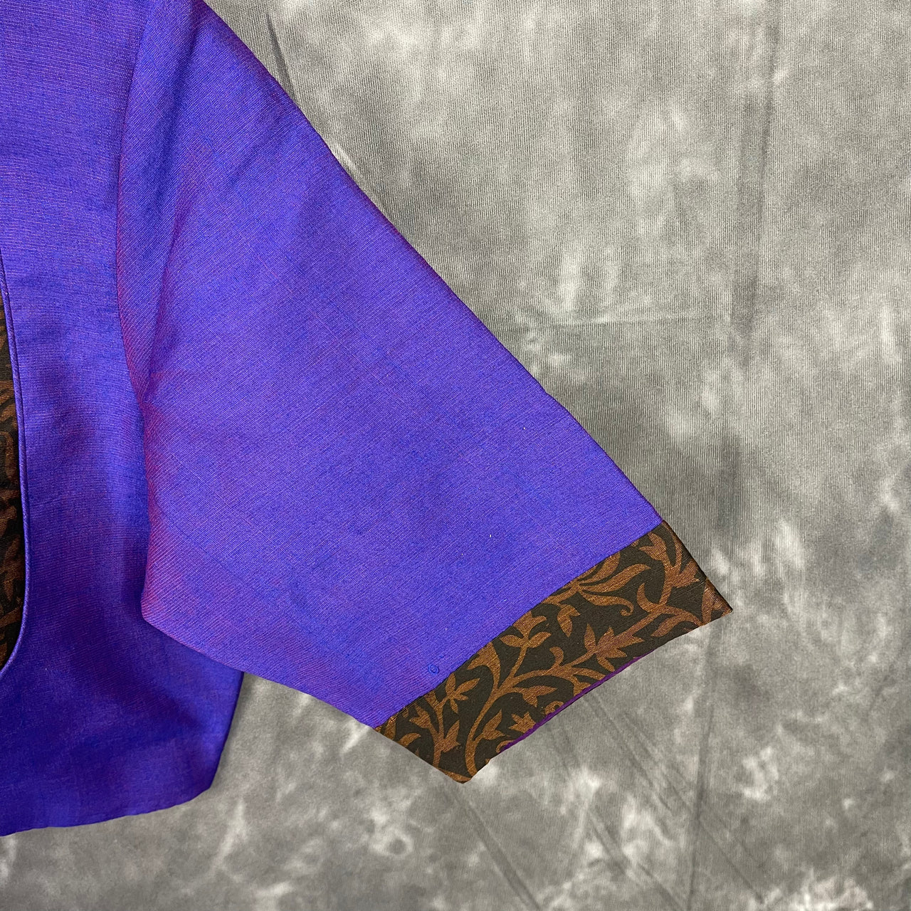 Greeky Blush Purple / Brown Coloured Cotto Silk/Cotton Silk Printed Ready to Wear Blouse - kapda Tailor - Distacart