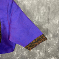 Thumbnail for Greeky Blush Purple / Brown Coloured Cotto Silk/Cotton Silk Printed Ready to Wear Blouse - kapda Tailor - Distacart