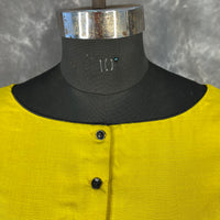 Thumbnail for Kachha Nimboo Lemon Yellow Coloured Cotton /Jackard Ready to Wear Blouse - kapda Tailor - Distacart