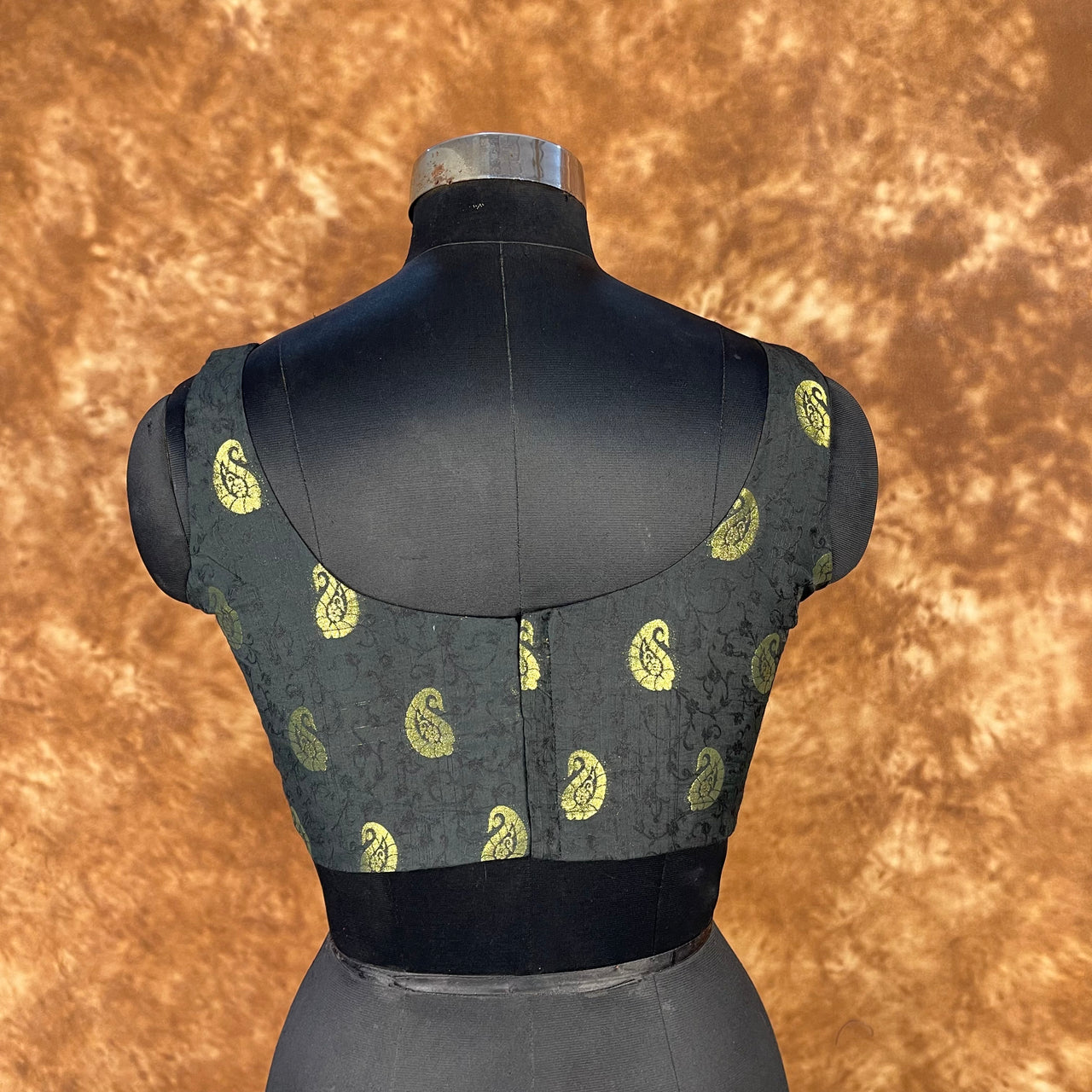 Raven Black Forest Coloured Broket Cotton Ready to Wear Blouse - kapda Tailor - Distacart
