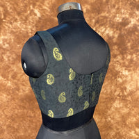 Thumbnail for Raven Black Forest Coloured Broket Cotton Ready to Wear Blouse - kapda Tailor - Distacart
