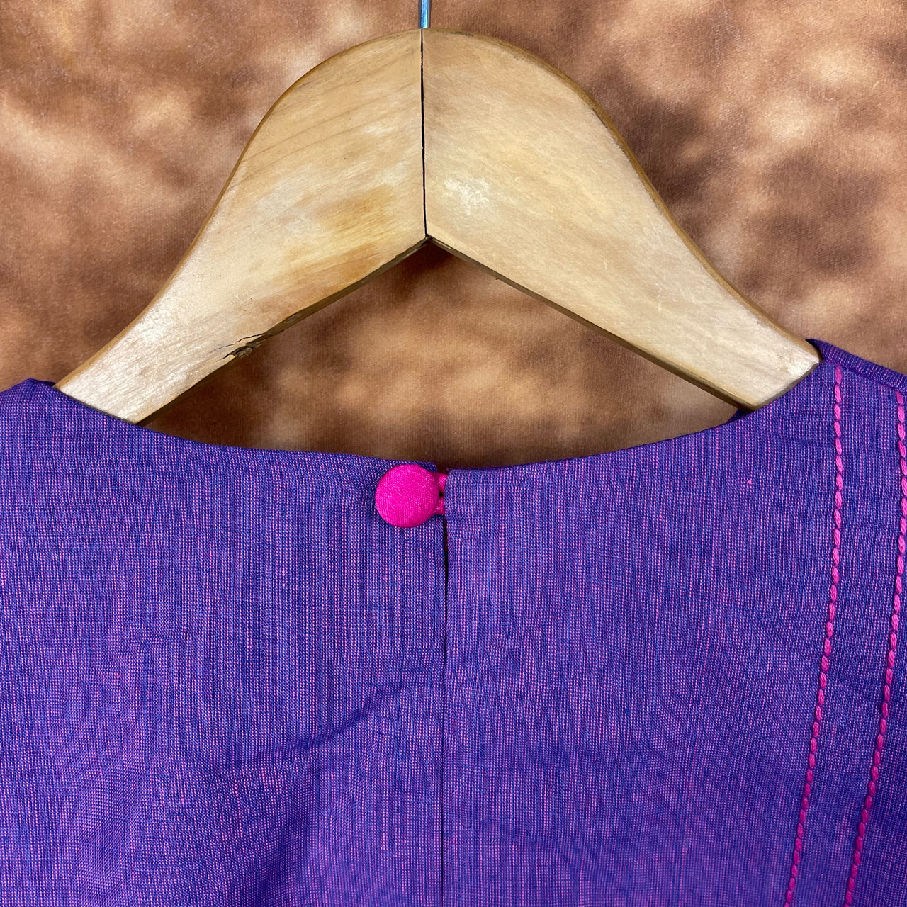 Nebula Fade Purple Coloured Handloom Cotton Ready to Wear Blouse - kapda Tailor - Distacart