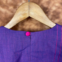 Thumbnail for Nebula Fade Purple Coloured Handloom Cotton Ready to Wear Blouse - kapda Tailor - Distacart