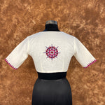 Thumbnail for Jumaani Jashn Off White Coloured Slub Cotton Ready to Wear Blouse - kapda Tailor - Distacart