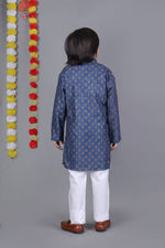 Thumbnail for Bluesaanchi Blue Printed Kurta Set – Elegant & Classic for Your Little One - Distacart