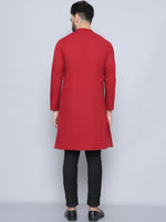 Thumbnail for Even Apparels Men's Pure Cotton Maroon Sherwani Kurta - Distacart