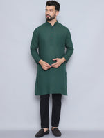 Thumbnail for Even Apparels Men's Pure Cotton Green Kurta - Distacart