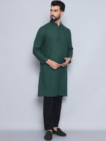 Thumbnail for Even Apparels Men's Pure Cotton Green Kurta - Distacart