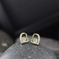 Thumbnail for Stylish Latest Fashion Rose Gold-Plated Heart Shaped Stud Earrings for Women - Wahe Jewels