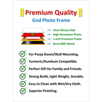 Thumbnail for Pavan Photo Laminations Raghavendra Swamy Lord Mantralaya Ragavendra Wall Painting Framed Home Decor (6 x 8 Inch)